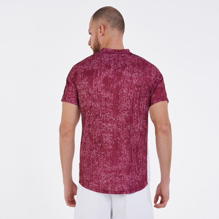 Nike Men's Court Dri-FIT Victory Printed Tennis T-Shirt Pink image number 1