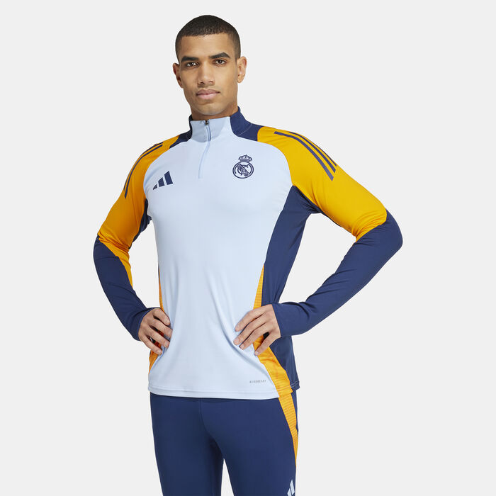 adidas Men's Real Madrid Tiro 24 Competition Training 1/4-Zip Football Top Blue image number 0