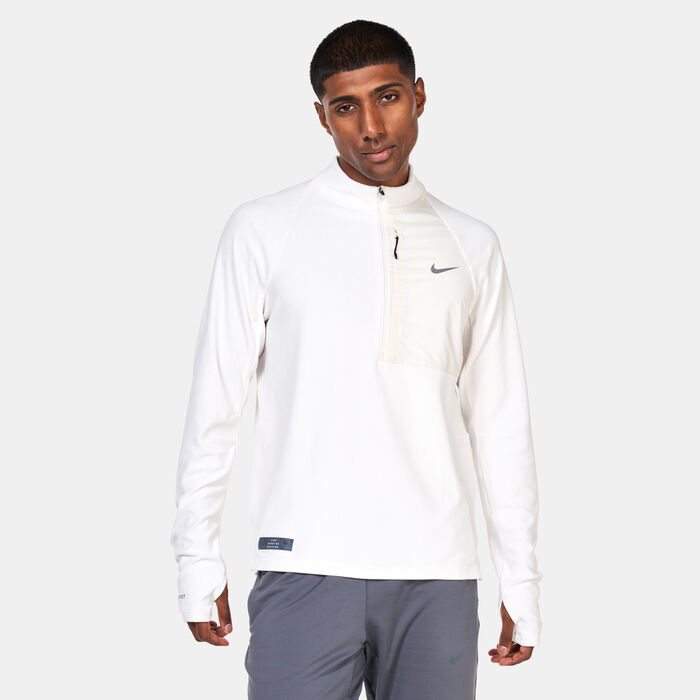 Nike Men's Dri-FIT Running Division 1/2 Zip Mid Layer Running Top White Nike Men's Dri-FIT Running Division 1/2 Zip Mid Layer Running Top White image number 0