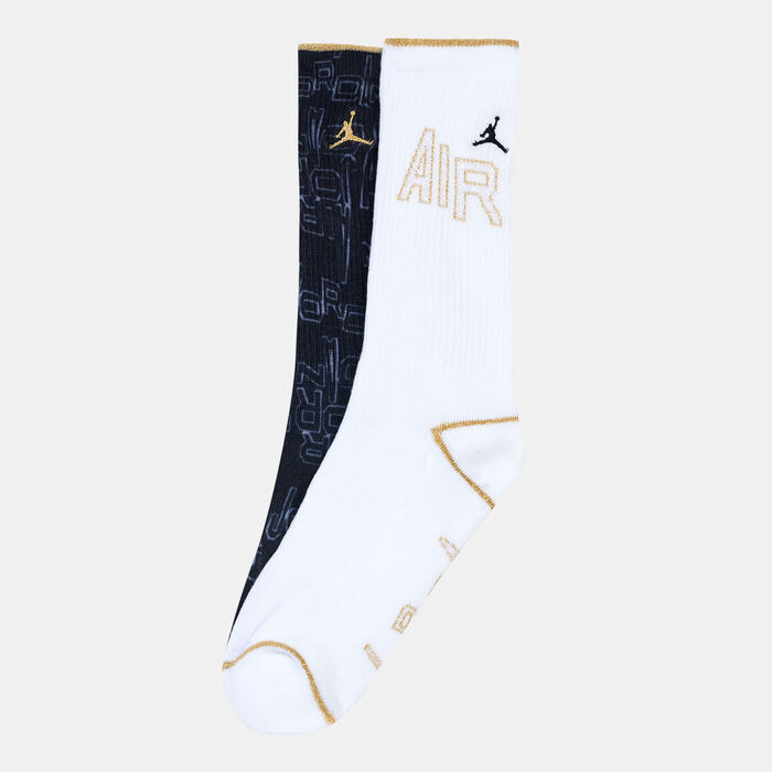 Jordan Kids' Jumpman Crew Socks (2 Pairs) Black Jordan Kids' Jumpman Crew Socks (2 Pairs) Black image number 0