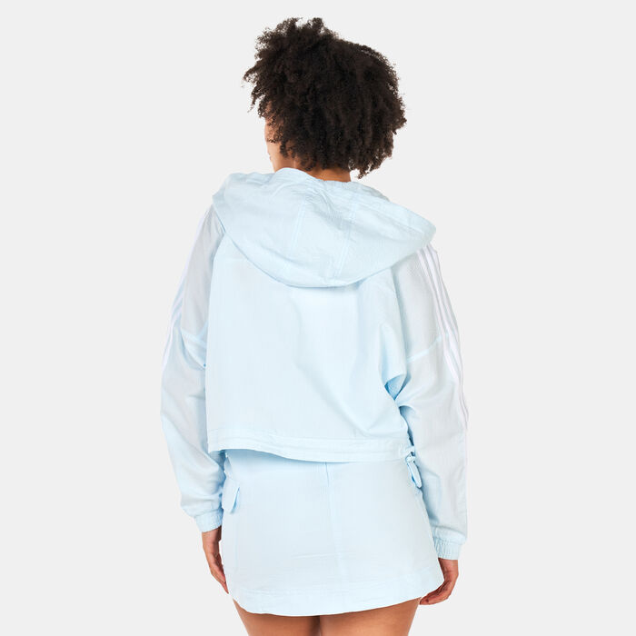adidas Originals Women's Adicolor Poplin Playsuit Blue adidas Originals Women's Adicolor Poplin Playsuit Blue image number 1