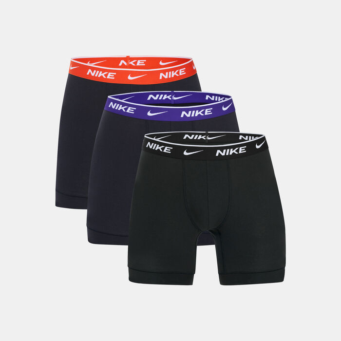 Nike Dri-FIT Essential Micro 3 pack boxer briefs in purple/khaki/gray