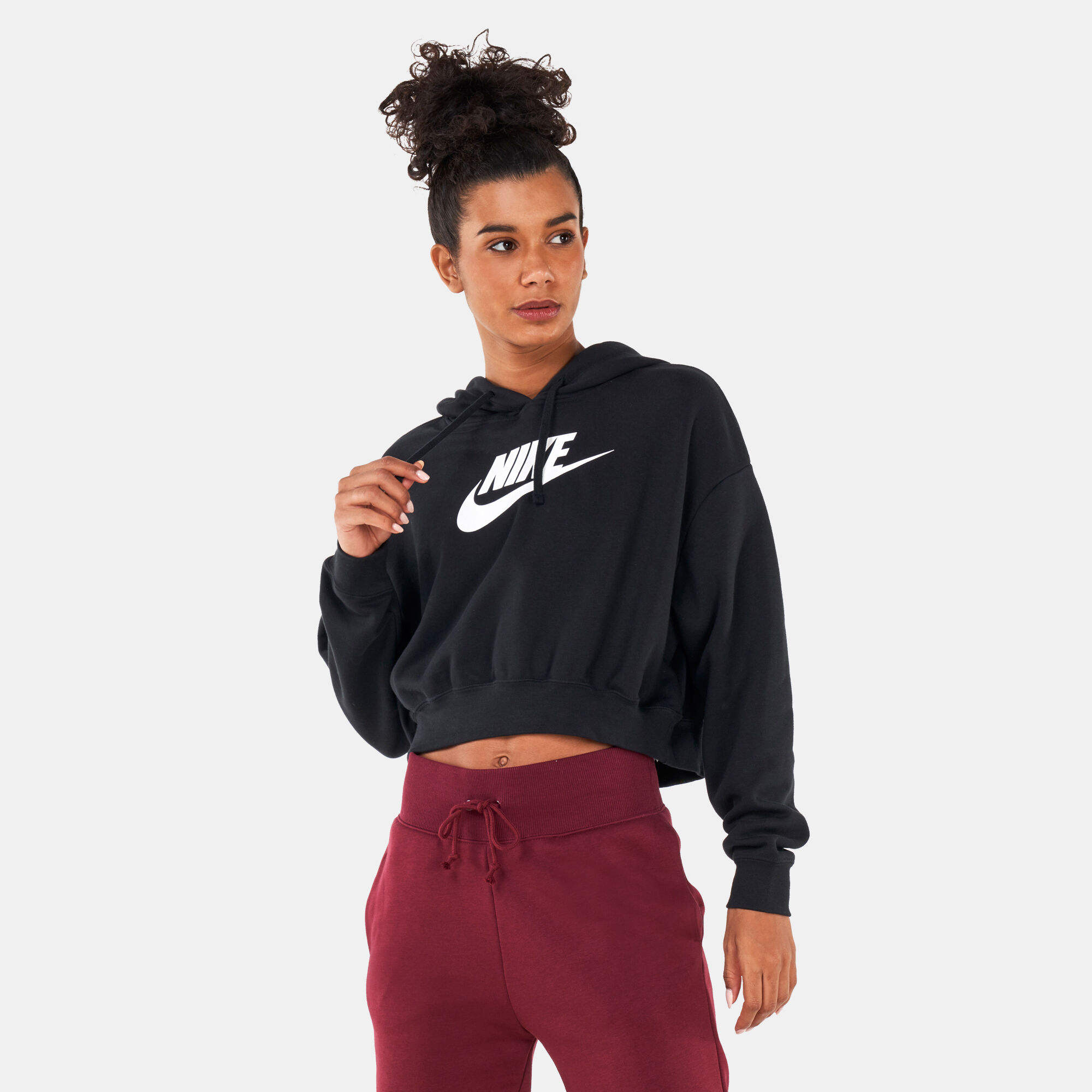 Nike cropped oversized hoodie new arrivals