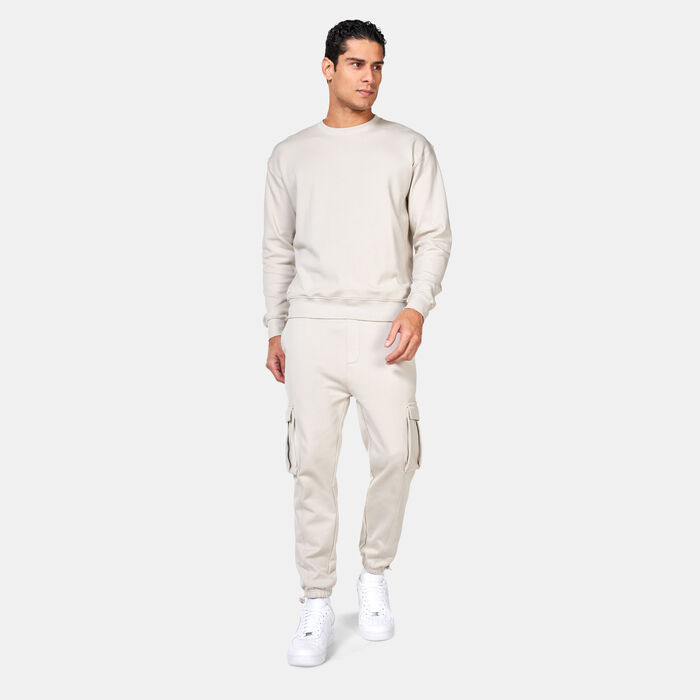 Sun and Sand Sports Men's Interlock Sweatshirt Beige Sun and Sand Sports Men's Interlock Sweatshirt Beige image number 2