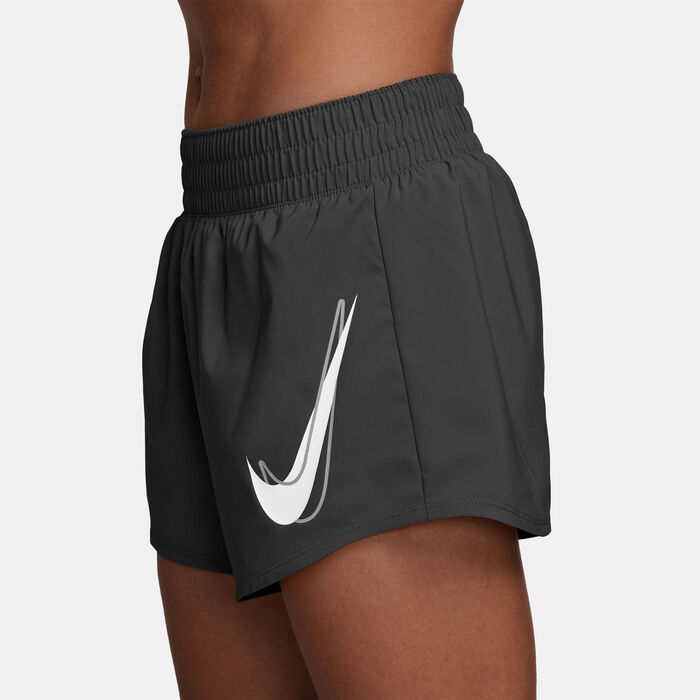 Nike Women's One Swoosh Dri-FIT Running Shorts Black Nike Women's One Swoosh Dri-FIT Running Shorts Black image number 2