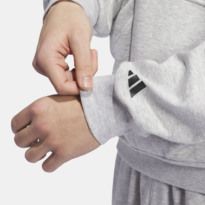 adidas Originals Men's Select Foundation Fleece Hoodie Grey adidas Originals Men's Select Foundation Fleece Hoodie Grey image number 4