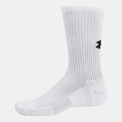 Under Armour Training Cotton Crew Socks (3 Pairs) White Under Armour Training Cotton Crew Socks (3 Pairs) White