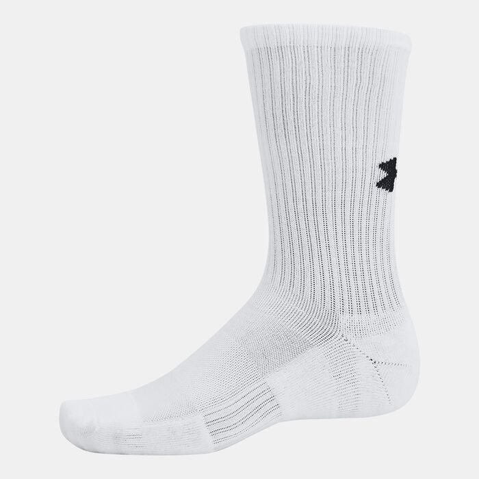 Under Armour Training Cotton Crew Socks (3 Pairs) White Under Armour Training Cotton Crew Socks (3 Pairs) White image number 0