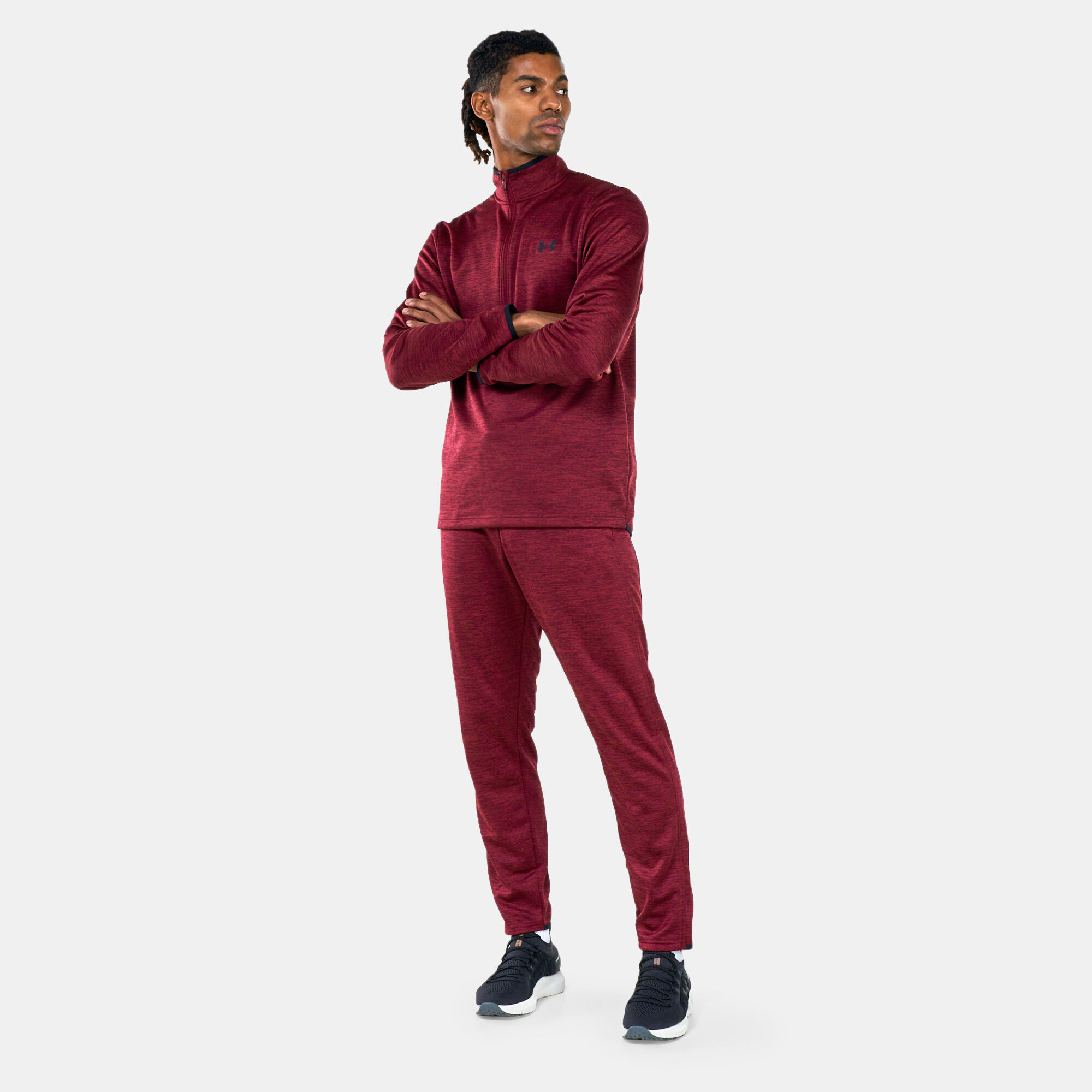 Under armour red sweatpants outlet