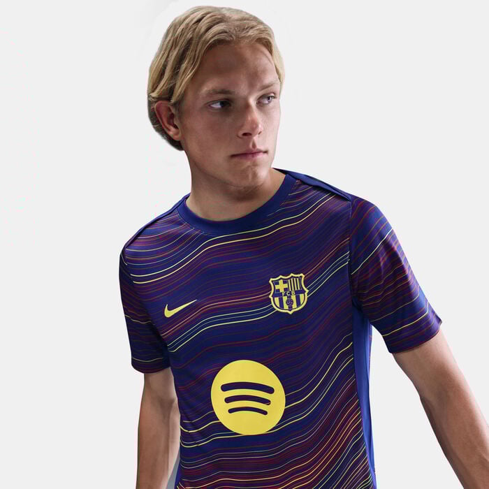 Nike Men's FC Barcelona Academy Pro Pre-Match Football Top Blue Nike Men's FC Barcelona Academy Pro Pre-Match Football Top Blue image number 3