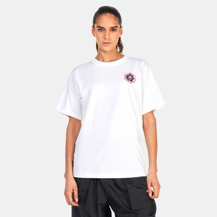 Buy PUMA Women's Downtown Relaxed Graphic T-Shirt White in KSA -SSS