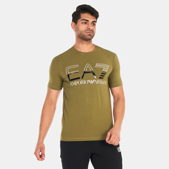 EA7 Emporio Armani Men's Big Logo T-Shirt Green EA7 Emporio Armani Men's Big Logo T-Shirt Green image number 0