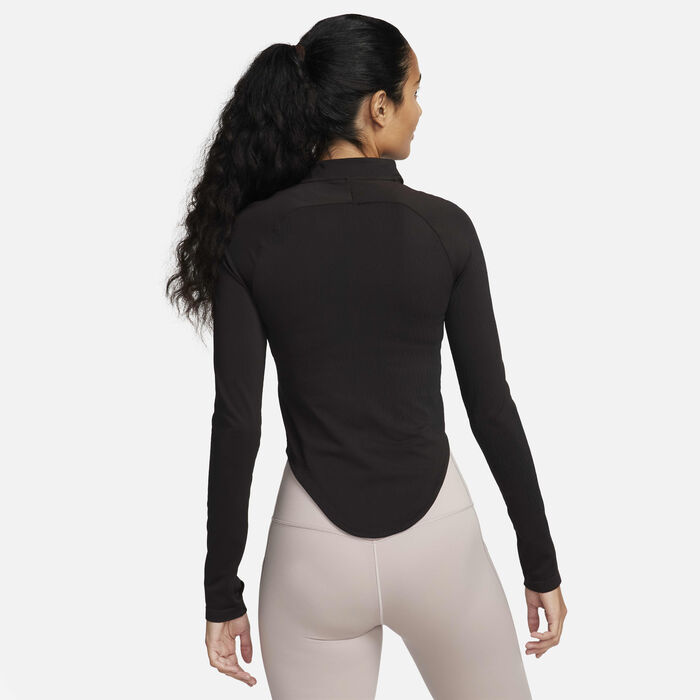 Nike Women's Running Division Dri-FIT ADV 1/2-Zip Mid Layer Black image number 1