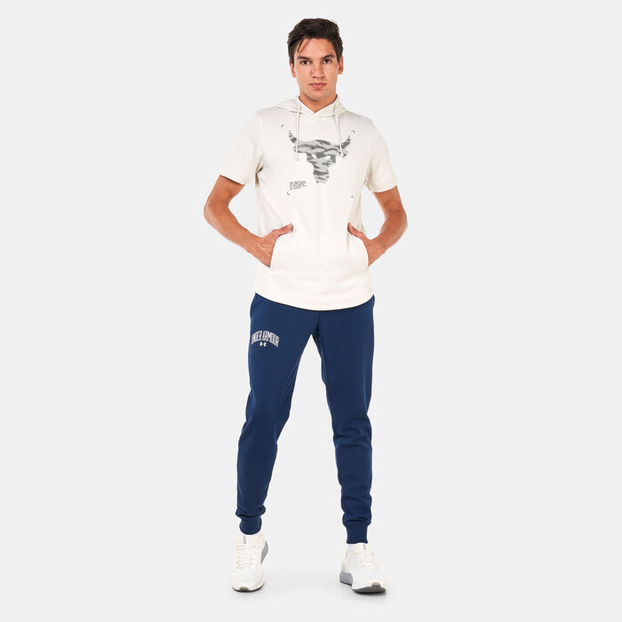 Under Armour Men's UA Project Rock Terry Hoodie White image number 2