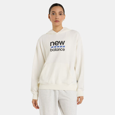 New Balance Women's Sport Graphic French Terry Hoodie White New Balance Women's Sport Graphic French Terry Hoodie White