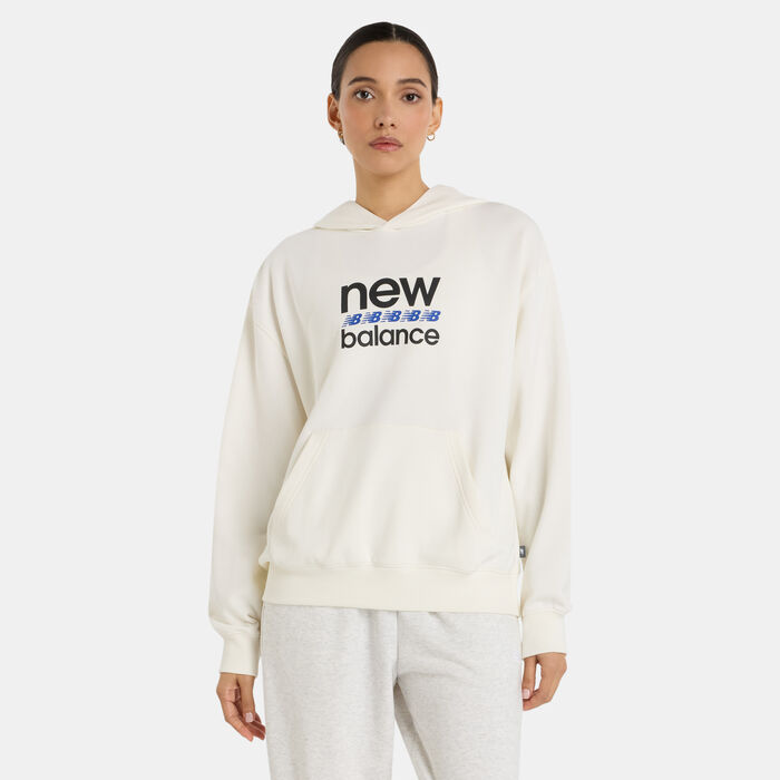 New Balance Women's Sport Graphic French Terry Hoodie White New Balance Women's Sport Graphic French Terry Hoodie White image number 0