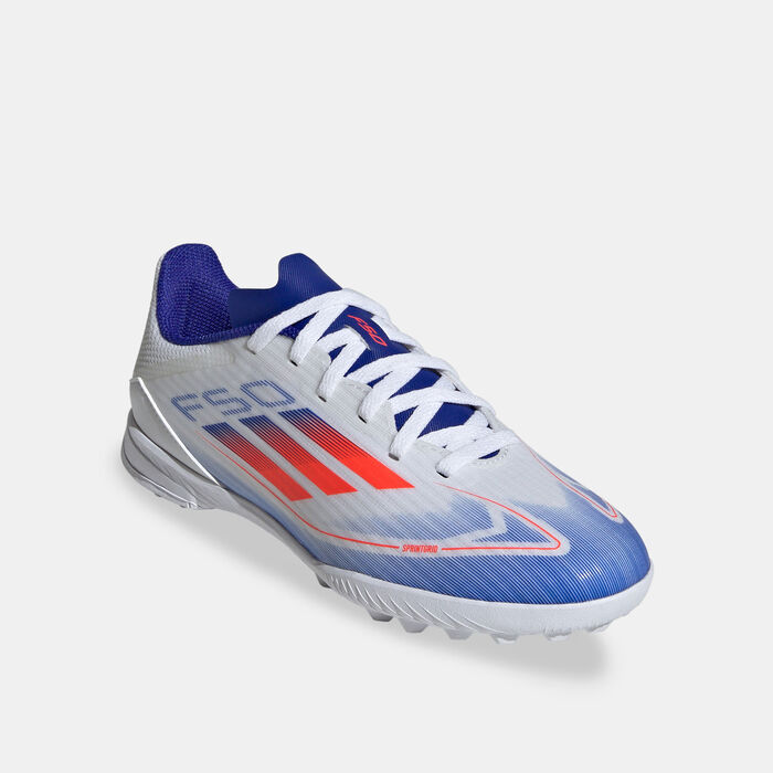 adidas Kids' F50 League Turf Ground Football Shoes White adidas Kids' F50 League Turf Ground Football Shoes White image number 1