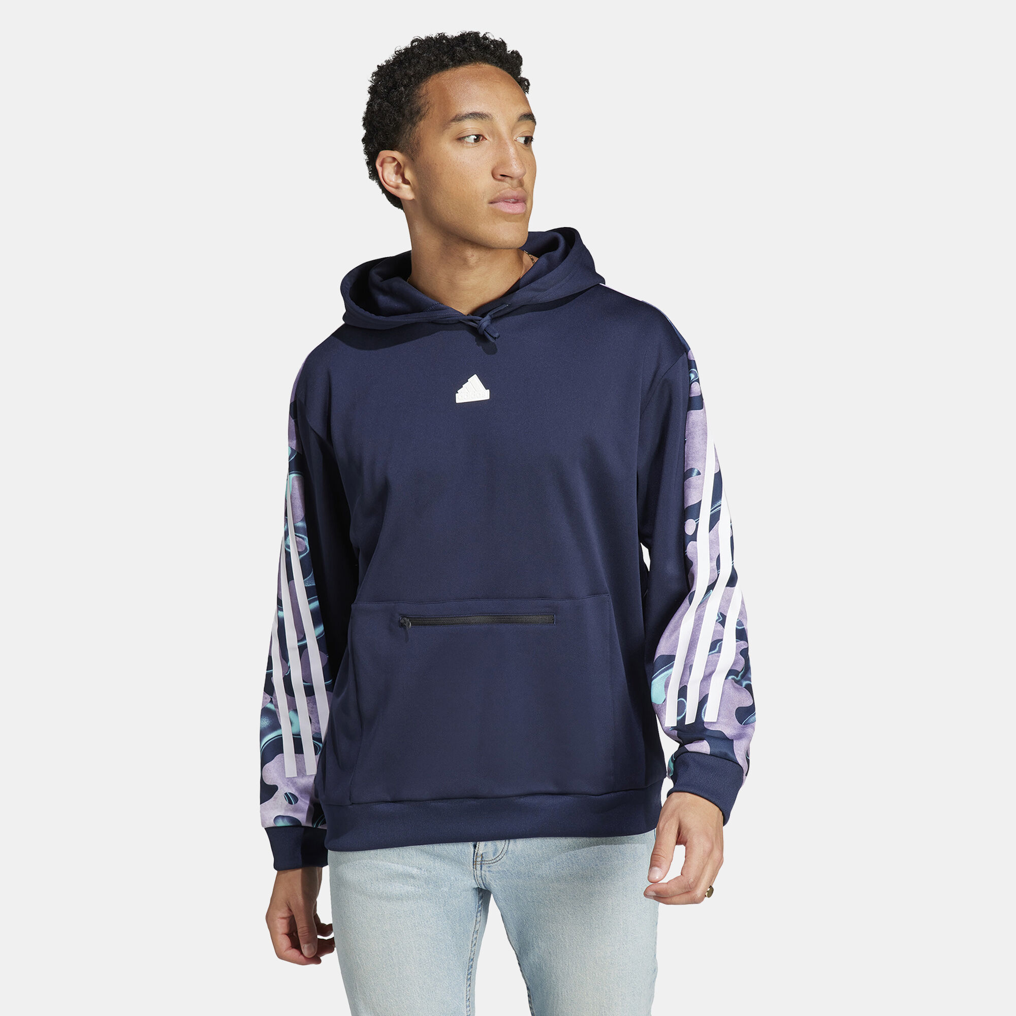 Adidas hoodie and jeans top