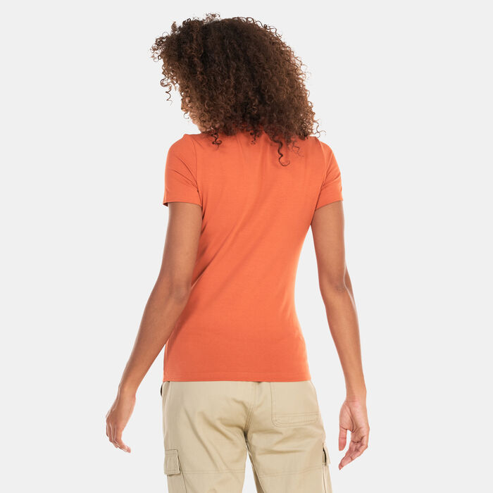 PUMA Women's Classics Slim T-Shirt Orange image number 1