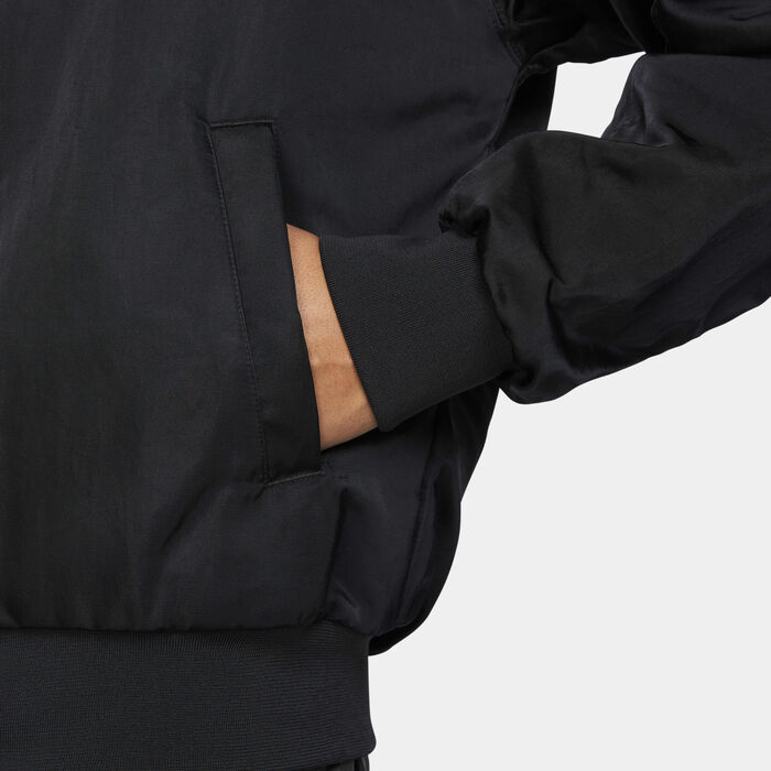 Nike Women's Sportswear Reversible Varsity Bomber Jacket Black Nike Women's Sportswear Reversible Varsity Bomber Jacket Black image number 2