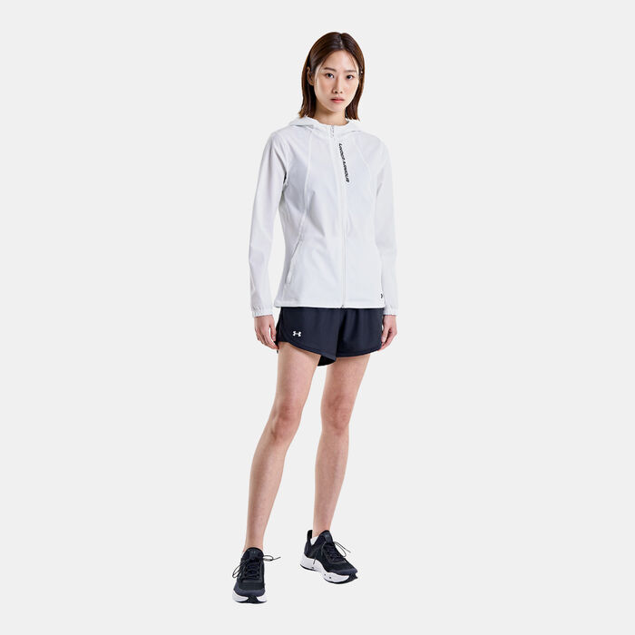 Under Armour Women's OutRun The Storm Running Jacket White image number 2