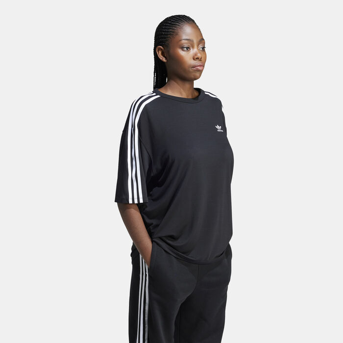 adidas Originals Women's 3-Stripes T-Shirt Black adidas Originals Women's 3-Stripes T-Shirt Black image number 2