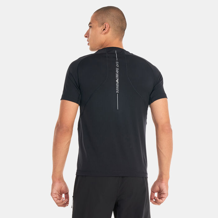 EA7 Emporio Armani Men's Ventus 7 Logo T-Shirt Black EA7 Emporio Armani Men's Ventus 7 Logo T-Shirt Black image number 1