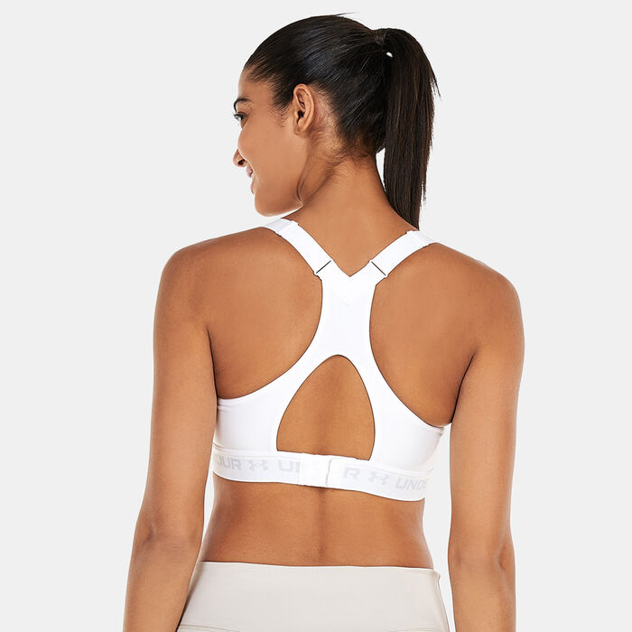 Under Armour Women's Armour High Crossback Sports Bra White image number 1