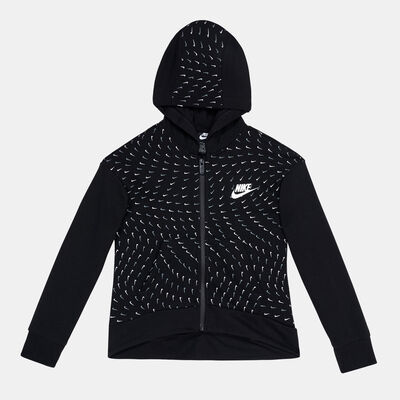 Nike Kids' Essentials Allover Print Hoodie Black