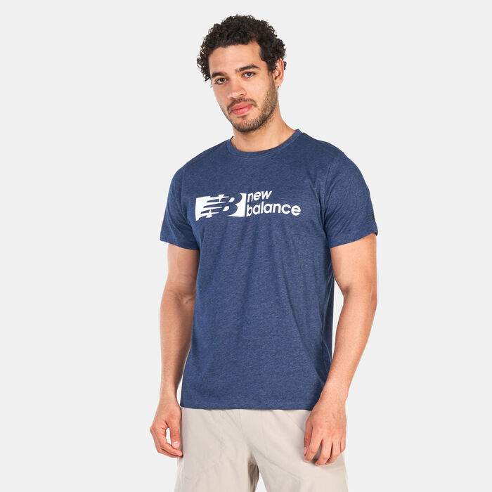 New Balance Men's Heathertech Graphic T-Shirt Blue image number 0