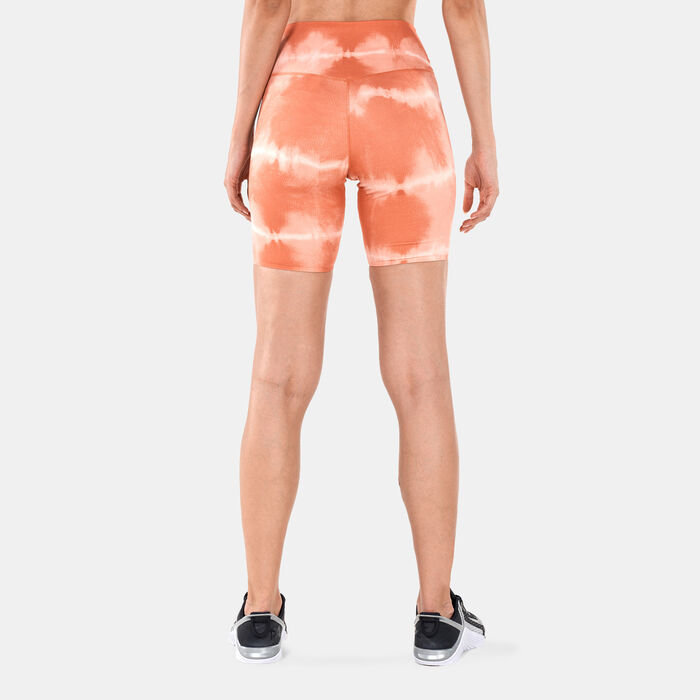 Nike Women's Dri-FIT One Luxe 7-Inch Shorts Orange Nike Women's Dri-FIT One Luxe 7-Inch Shorts Orange image number 1