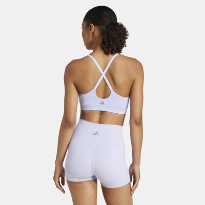 adidas Women's All Me Light-Support Training Sports Bra Blue