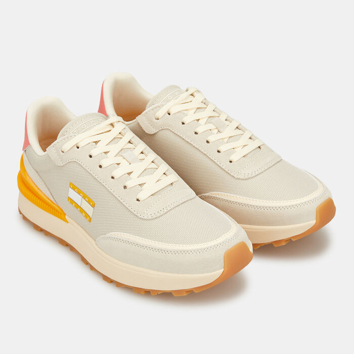 Tommy Hilfiger Women's Recycled Textile Cleat Runner Shoes Brown image number 1