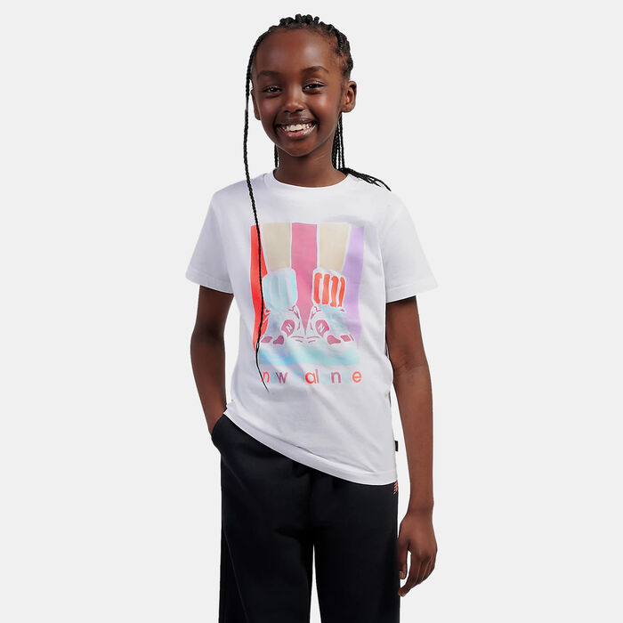 New Balance Kids' Script Graphic T-Shirt White image number 0