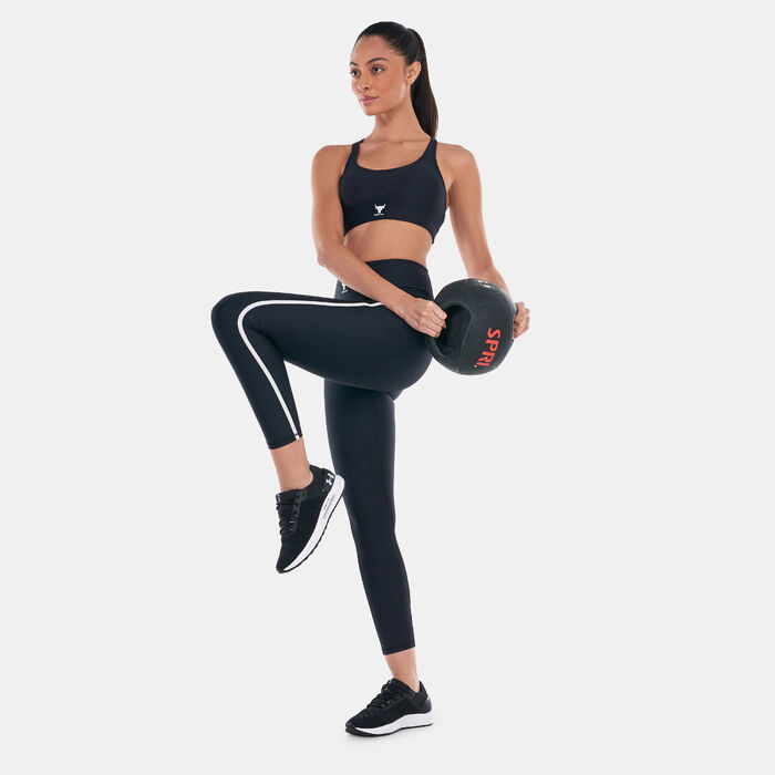 Under Armour Women's Project Rock All Train HeatGear® Ankle Leggings Black image number 2