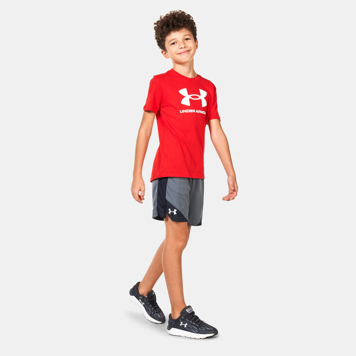 Under Armour Kids' Sportstyle Logo Training T-Shirt Red Under Armour Kids' Sportstyle Logo Training T-Shirt Red image number 2