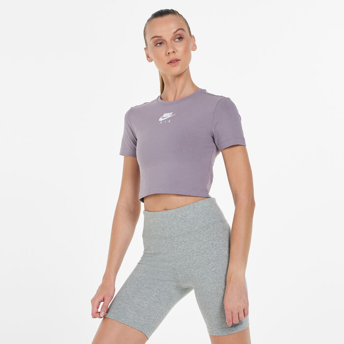 Nike Women's Air Crop Top Purple Nike Women's Air Crop Top Purple image number 0