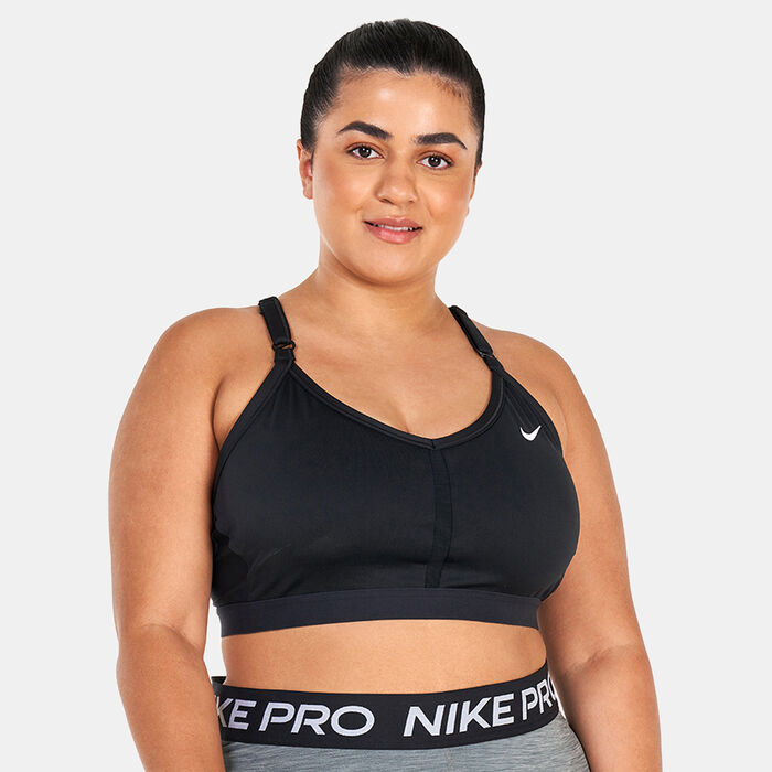 Nike Women's Dri-FIT Indy Light-Support Padded Sports Bra (Plus Size) Black image number 0