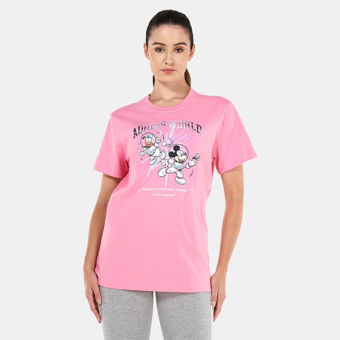 adidas Originals Women's Disney Graphic T-Shirt Pink image number 0
