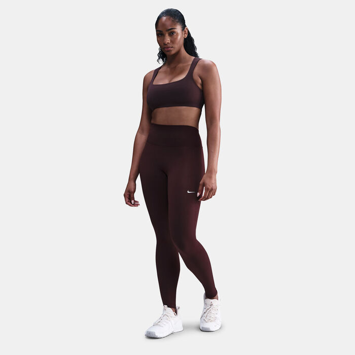 Nike Women's One Seamless Front High-Waisted Leggings Pink Nike Women's One Seamless Front High-Waisted Leggings Pink image number 4