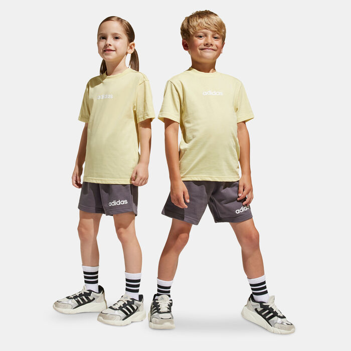 adidas Kids' Essentials T-Shirt And Shorts Set yellow image number 2