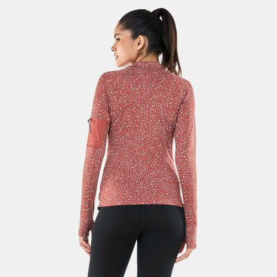 Nike Swim Women's Water Dots Long Sleeve Rashguard Red