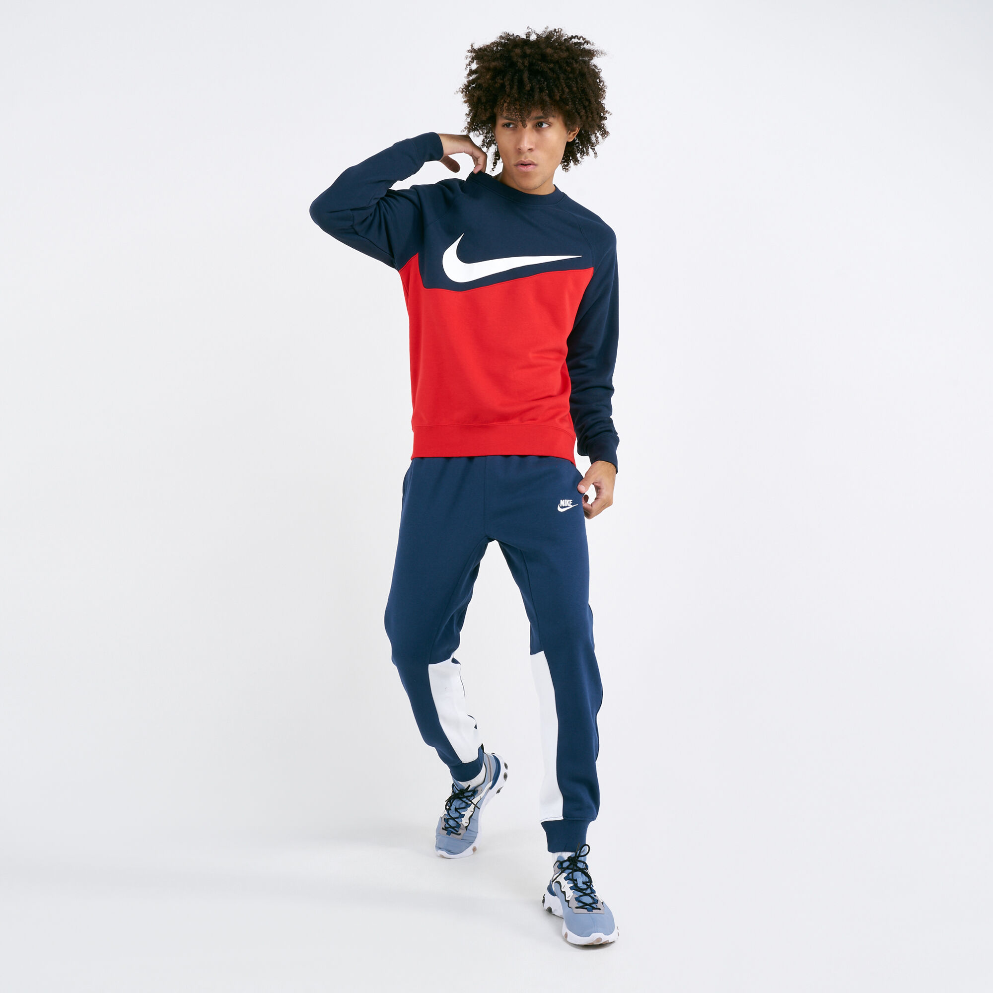 Jogging nike swoosh rouge sales