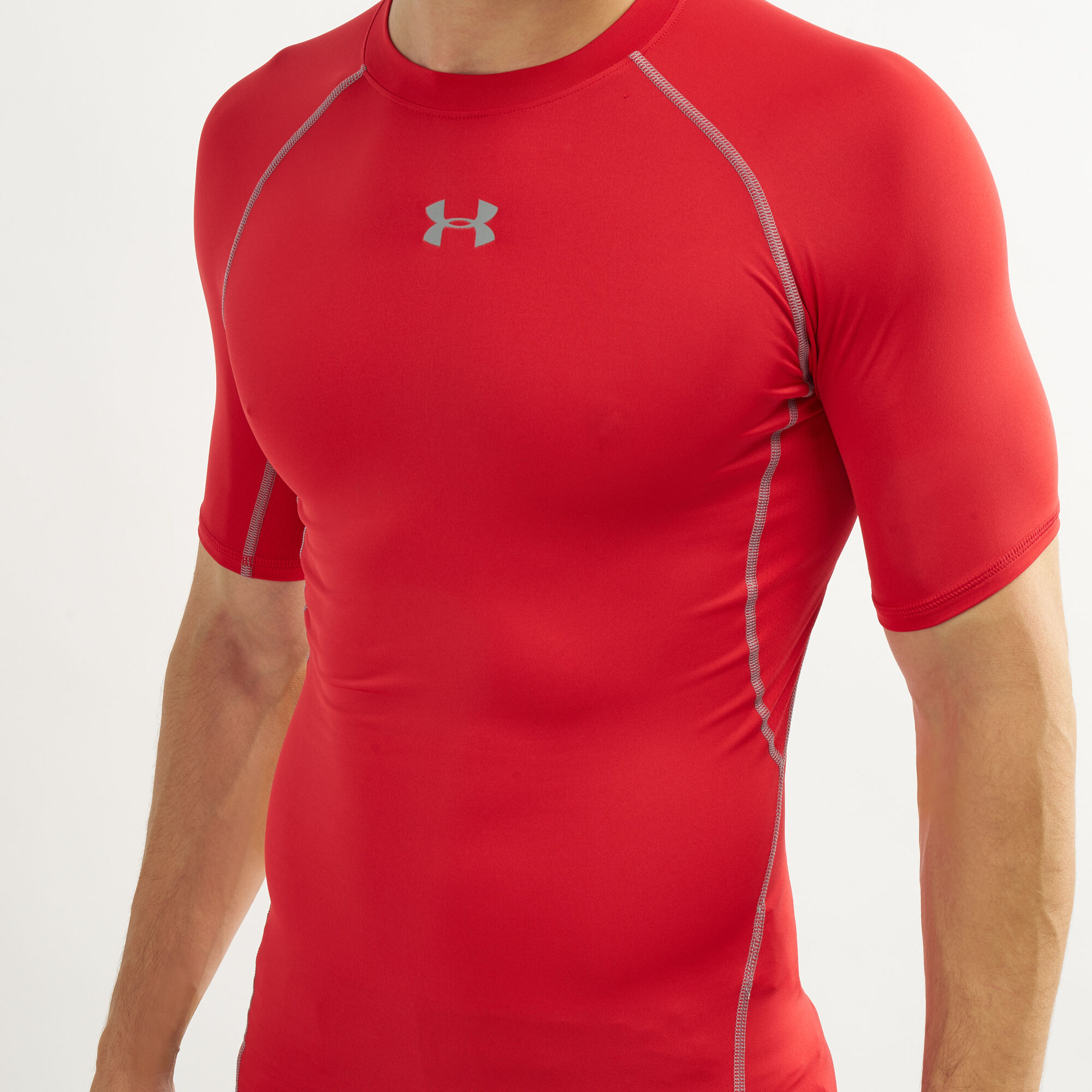Buy Under Armour Men s HeatGear Armour Compression T Shirt Red in