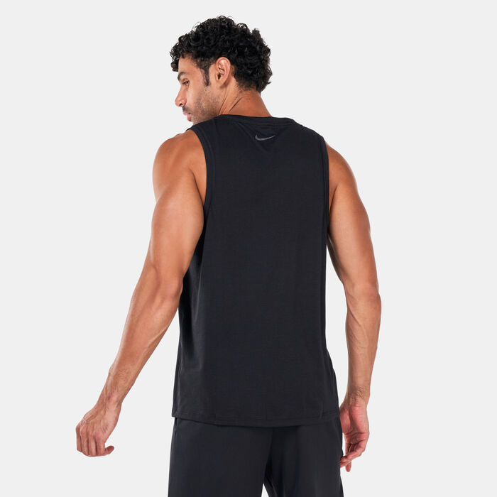 Nike Men's Dri-FIT Core Yoga Tank Top Black Nike Men's Dri-FIT Core Yoga Tank Top Black image number 1