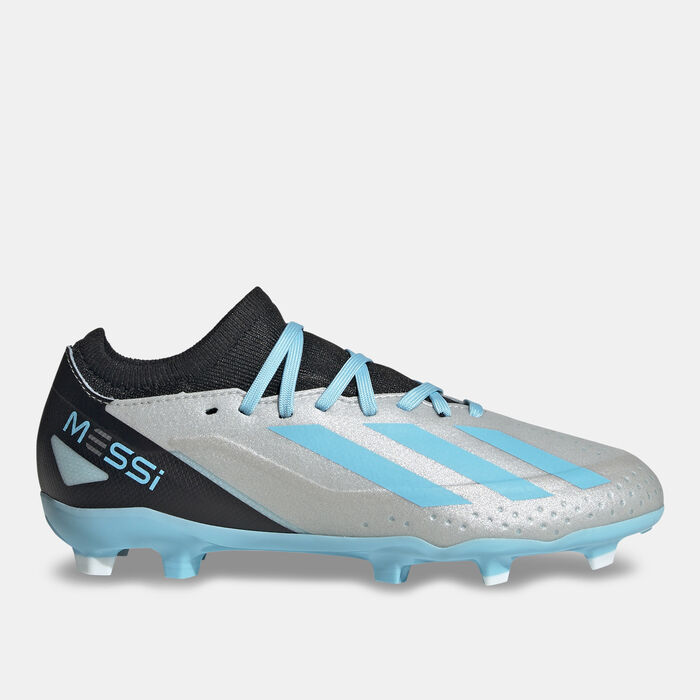 adidas Kids' x Crazyfast Messi.3 Firm Ground Football Shoe Grey adidas Kids' x Crazyfast Messi.3 Firm Ground Football Shoe Grey image number 0