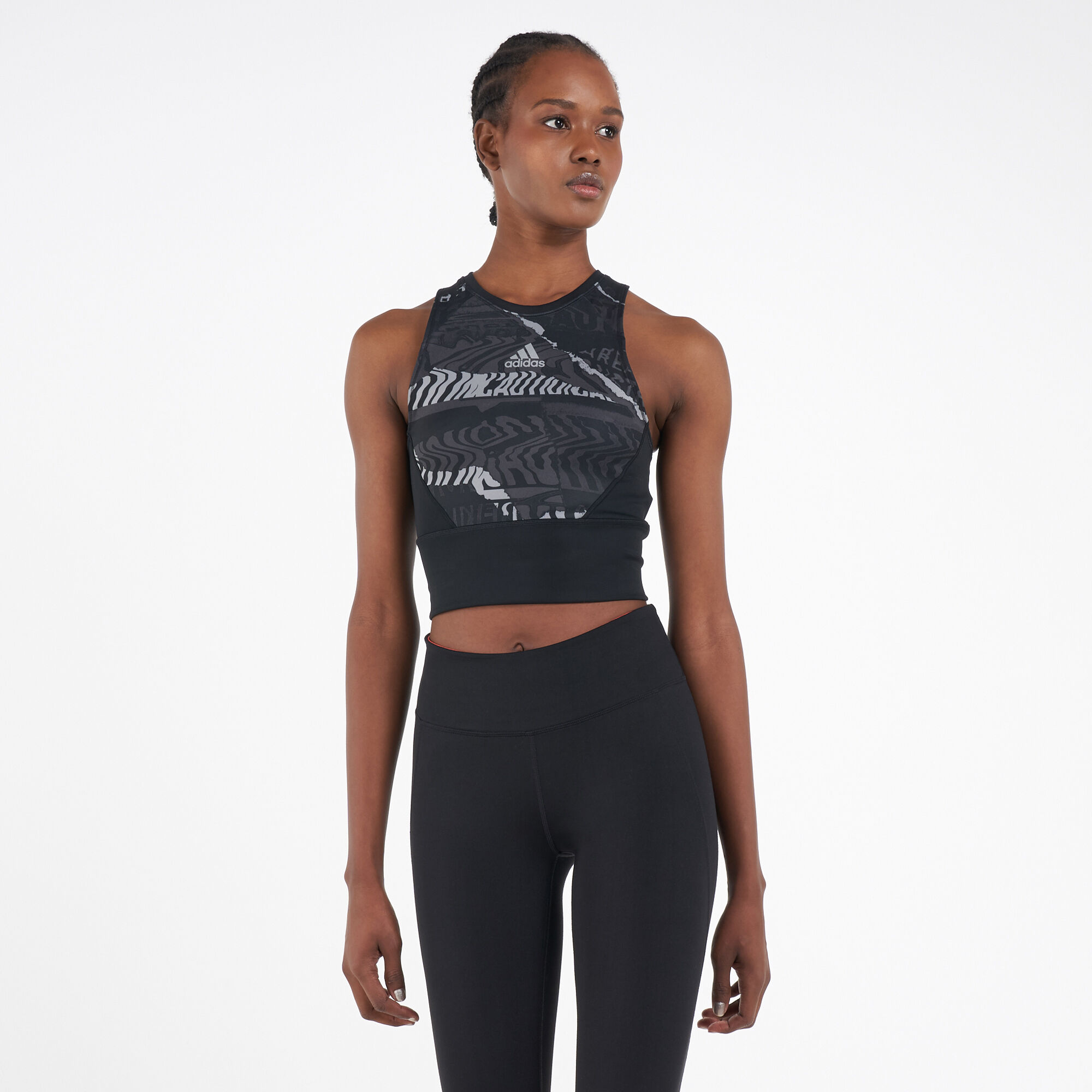 Adidas running clearance crop hoodie