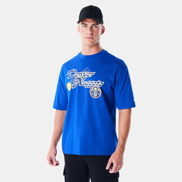 New Era Men's NBA Denver Nuggets Script T-Shirt Blue New Era Men's NBA Denver Nuggets Script T-Shirt Blue image number 0