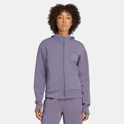 adidas Women's Designed For Training Hoodie Purple