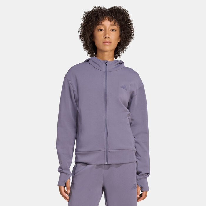 adidas Women's Designed For Training Hoodie Purple adidas Women's Designed For Training Hoodie Purple image number 0